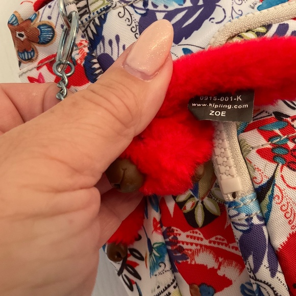 Kipling Floral Shoulder Multi Colored Large Bag Zoe Monkey - Picture 3 of 13